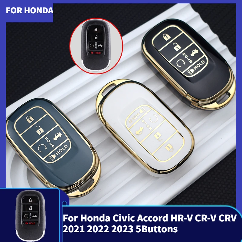 Для Honda Civic Accord HR-V CR-V CRV 2021 2022 2023 5 кнопок, автоматический чехол-брелок, держатель из ТПУ, чехол для автомобильного ключа, брелок, аксессуары 
Для Honda Civic Accord HR-V CR-V CRV 2021 2022 2023 5 кнопок, автоматический чехол-брелок, держатель из ТПУ, чехол для автомобильного ключа, брелок, аксессуары
