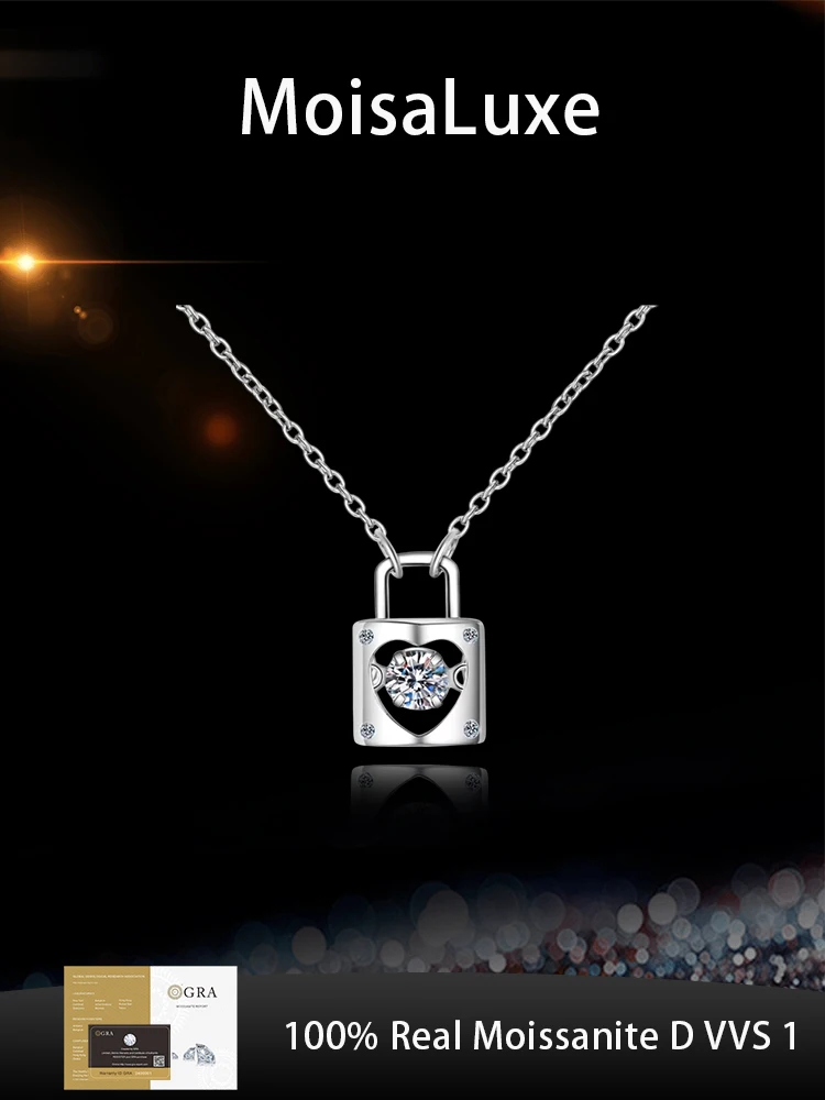 MoisaLuxe Official Store Moissanite Plata Sterling 925 Silver Lock Head Smart Necklace for Women Clavicle Chain Fashion Jewelry
MoisaLuxe Official Store Moissanite Plata Sterling 925 Silver Lock Head Smart Necklace for Women Clavicle Chain Fashion Jewelry