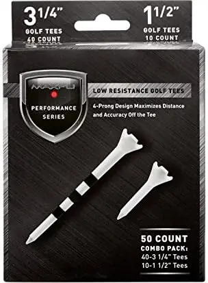 Low Resistance Golf Tees 3.25" & 1.5" White 50 Pack for Drivers and Irons
Low Resistance Golf Tees 3.25" & 1.5" White 50 Pack for Drivers and Irons