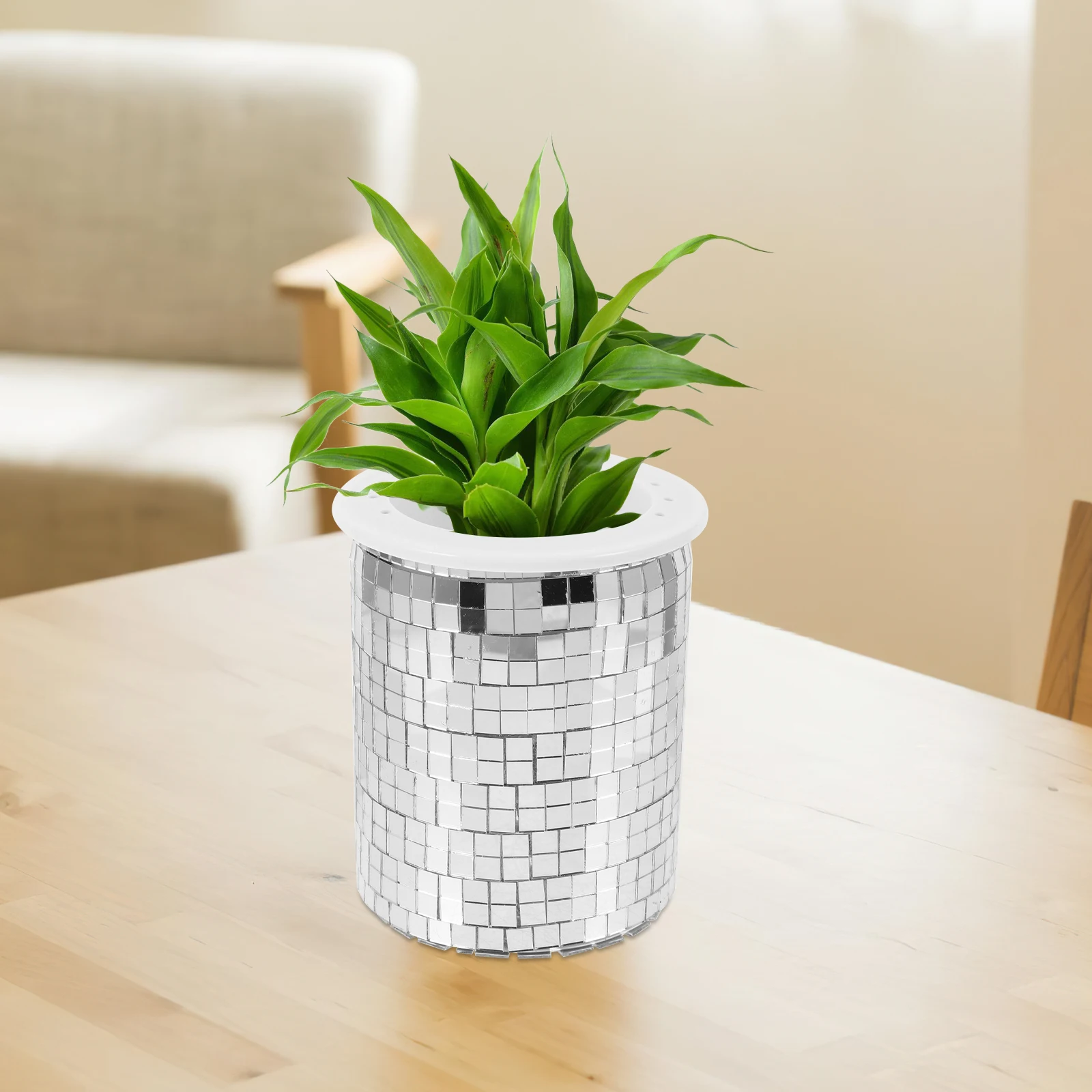 Disco Flowerpot Makeup Holder Pots for Plants Tabletop Stand Cool Succulent Desktop Planter Mirror Succulents
Disco Flowerpot Makeup Holder Pots for Plants Tabletop Stand Cool Succulent Desktop Planter Mirror Succulents
