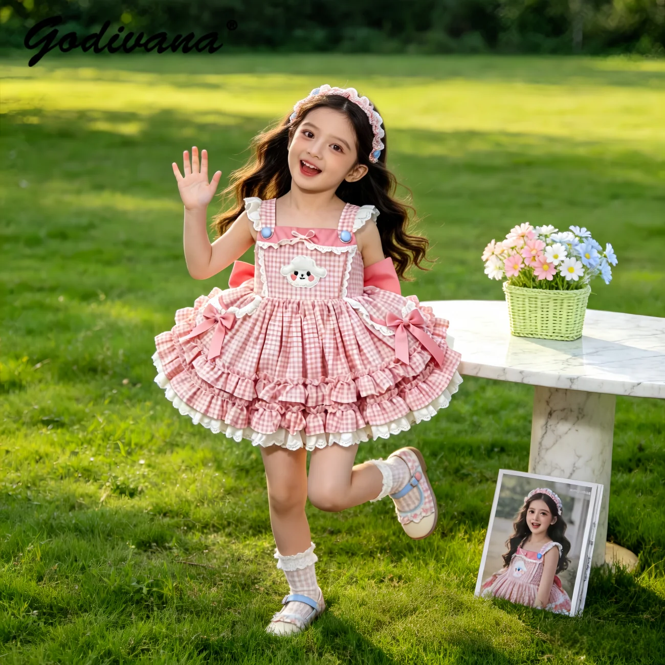Baby Girls Sweet and Cute Pink Plaid Princess Lolita Dress 2026 Summer New Fashion Bow Lace Ruffle Trim Tiered Cake Tutu Dress
Baby Girls Sweet and Cute Pink Plaid Princess Lolita Dress 2026 Summer New Fashion Bow Lace Ruffle Trim Tiered Cake Tutu Dress