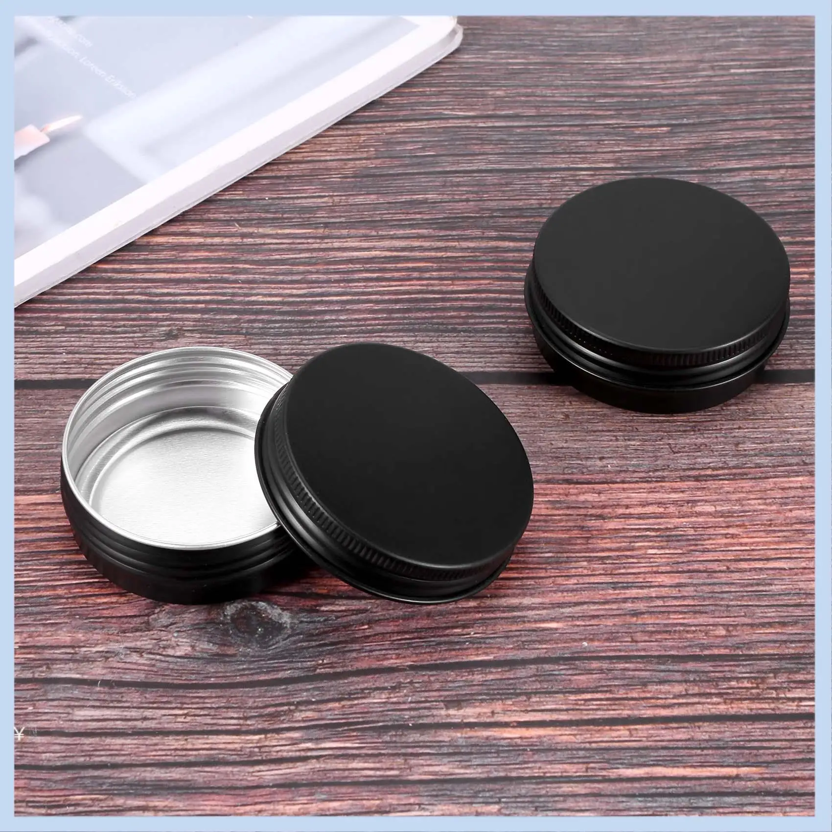 AS63-12Pcs 1Oz Black Aluminum Tin Jars Round Screw Lid Containers Empty Metal Storage Cans For Organizing Cosmetic Small Jewelry
AS63-12Pcs 1Oz Black Aluminum Tin Jars Round Screw Lid Containers Empty Metal Storage Cans For Organizing Cosmetic Small Jewelry