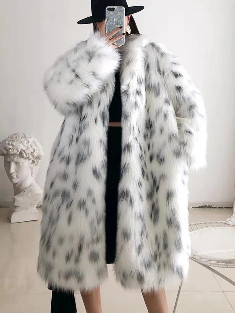 Oversized Leopard Coat Women Fashion Long Faux Fur Jacket Ladies Elegant Fluffy Teddy Outerwear High Street Chic Fleece Cardigan
Oversized Leopard Coat Women Fashion Long Faux Fur Jacket Ladies Elegant Fluffy Teddy Outerwear High Street Chic Fleece Cardigan