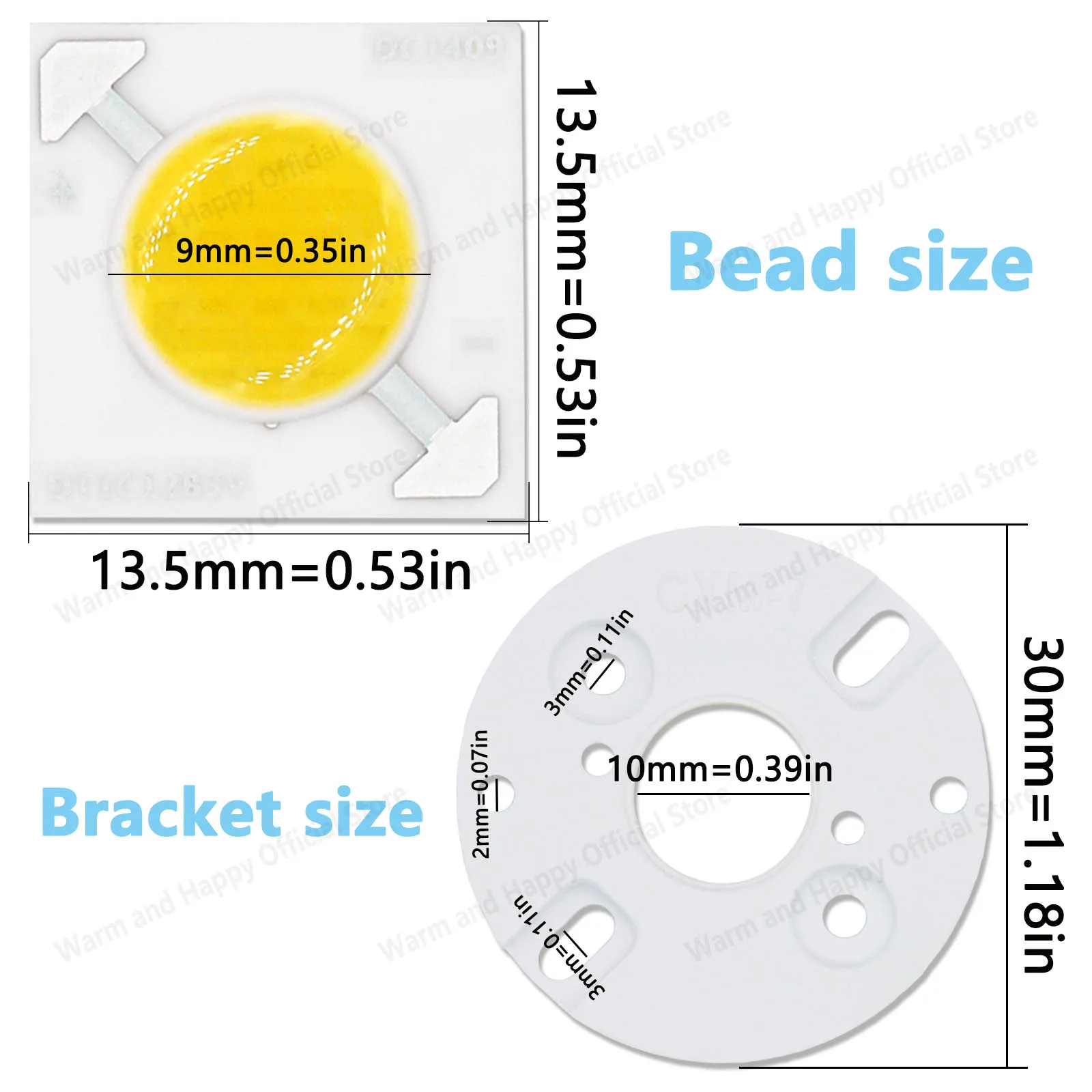 LED 3V Ceramic Chip 3W 1000mA LED Chip+Bracket Set Indoor Lighting Source Spotlight Projection Lamp Car Headlight Accessories
LED 3V Ceramic Chip 3W 1000mA LED Chip+Bracket Set Indoor Lighting Source Spotlight Projection Lamp Car Headlight Accessories