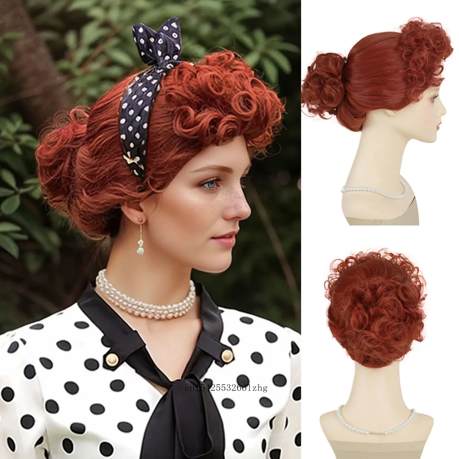 Синтетические темно-рыжие красные парики 1950-х годов в стиле домохозяйки для женщин, естественный вид, ретро, ТВ-звезда, косплей, парик, винтажный костюм на Хэллоуин 
Синтетические темно-рыжие красные парики 1950-х годов в стиле домохозяйки для женщин, естественный вид, ретро, ТВ-звезда, косплей, парик, винтажный костюм на Хэллоуин