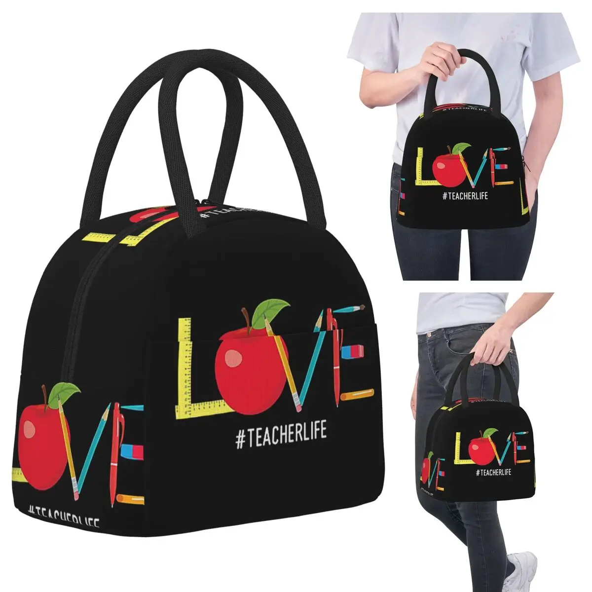 Love Teacher Life Apple Pencil Insulated Lunch Bag for Kids School Cooler Thermal Food Box Tote Portable Lunch Boxes Container
Love Teacher Life Apple Pencil Insulated Lunch Bag for Kids School Cooler Thermal Food Box Tote Portable Lunch Boxes Container
