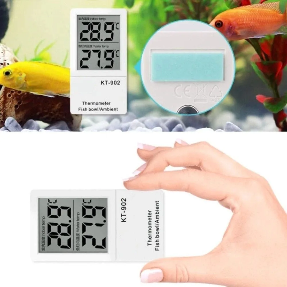 LCD Digital Display Mini Aquarium Thermometer Waterproof Floating Water Temperature Meter Vertical Gauge