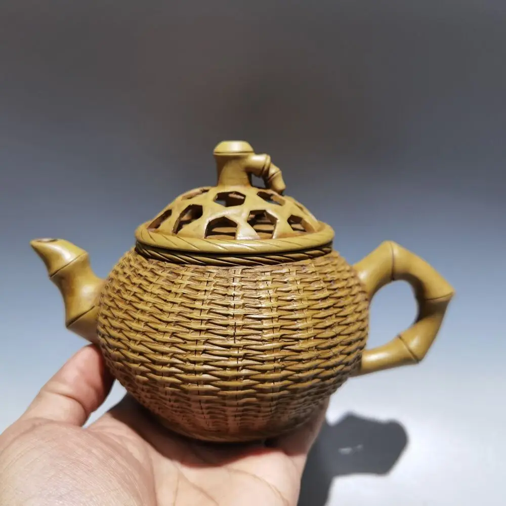Chinese art Yixing Zisha handmade bamboo weaving Kung Fu Tea noble Health Teapot
Chinese art Yixing Zisha handmade bamboo weaving Kung Fu Tea noble Health Teapot