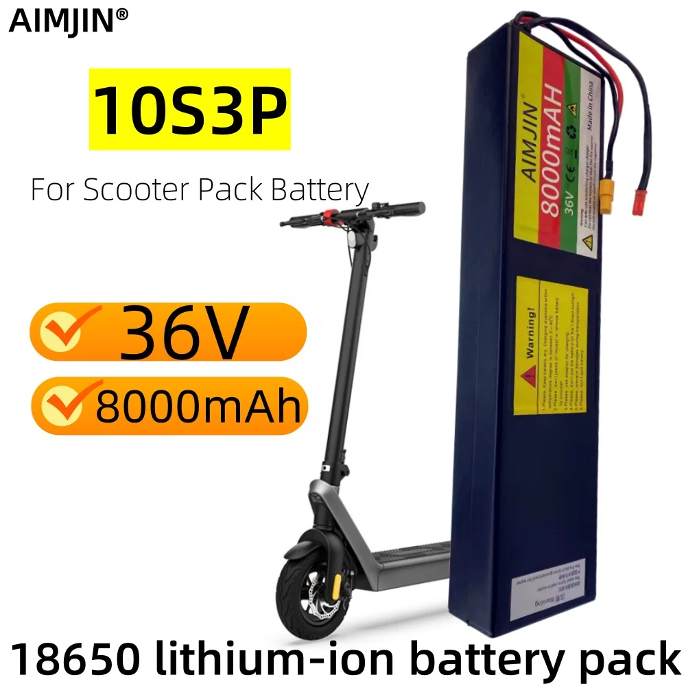 36V 10S3P 8000mAh 18650 rechargeable lithium-ion battery 500W built-in BMS Suitable for KUGOO S1, S2, S3 Electric Scooters
36V 10S3P 8000mAh 18650 rechargeable lithium-ion battery 500W built-in BMS Suitable for KUGOO S1, S2, S3 Electric Scooters