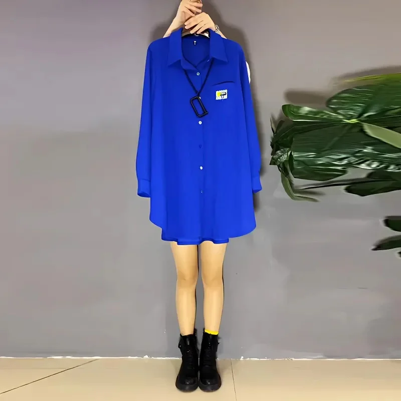 Y2K Spring Autumn Shirt 2024 New Loose POLO Collar Single-Breasted Women's Clothes Blouse Solid Color Fashion Female Top Shirts
Y2K Spring Autumn Shirt 2024 New Loose POLO Collar Single-Breasted Women's Clothes Blouse Solid Color Fashion Female Top Shirts