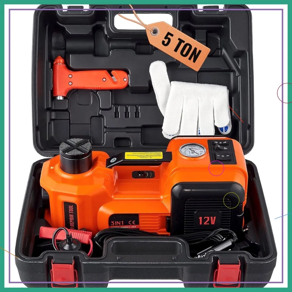 5-тонный электрический гидравлический автомобильный домкрат со встроенным воздушным насосом и светодиодной подсветкой, портативный подъемник для замены шин грузовика-внедорожника
5-тонный электрический гидравлический автомобильный домкрат со встроенным воздушным насосом и светодиодной подсветкой, портативный подъемник для замены шин грузовика-внедорожника