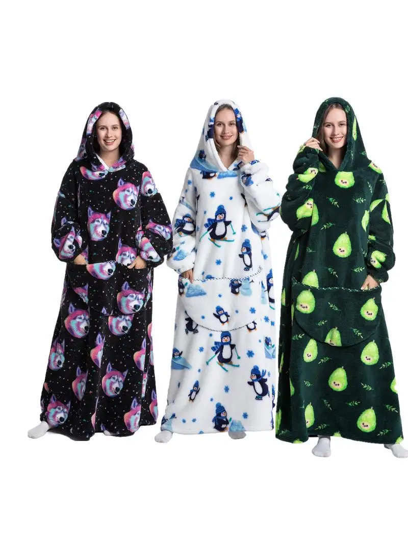 Thickened Oversize Hooded Blanket Warmth Retention Cartoon Sleepwear Comforter Couch Blanket Lazy Person's Hoodie
Thickened Oversize Hooded Blanket Warmth Retention Cartoon Sleepwear Comforter Couch Blanket Lazy Person's Hoodie