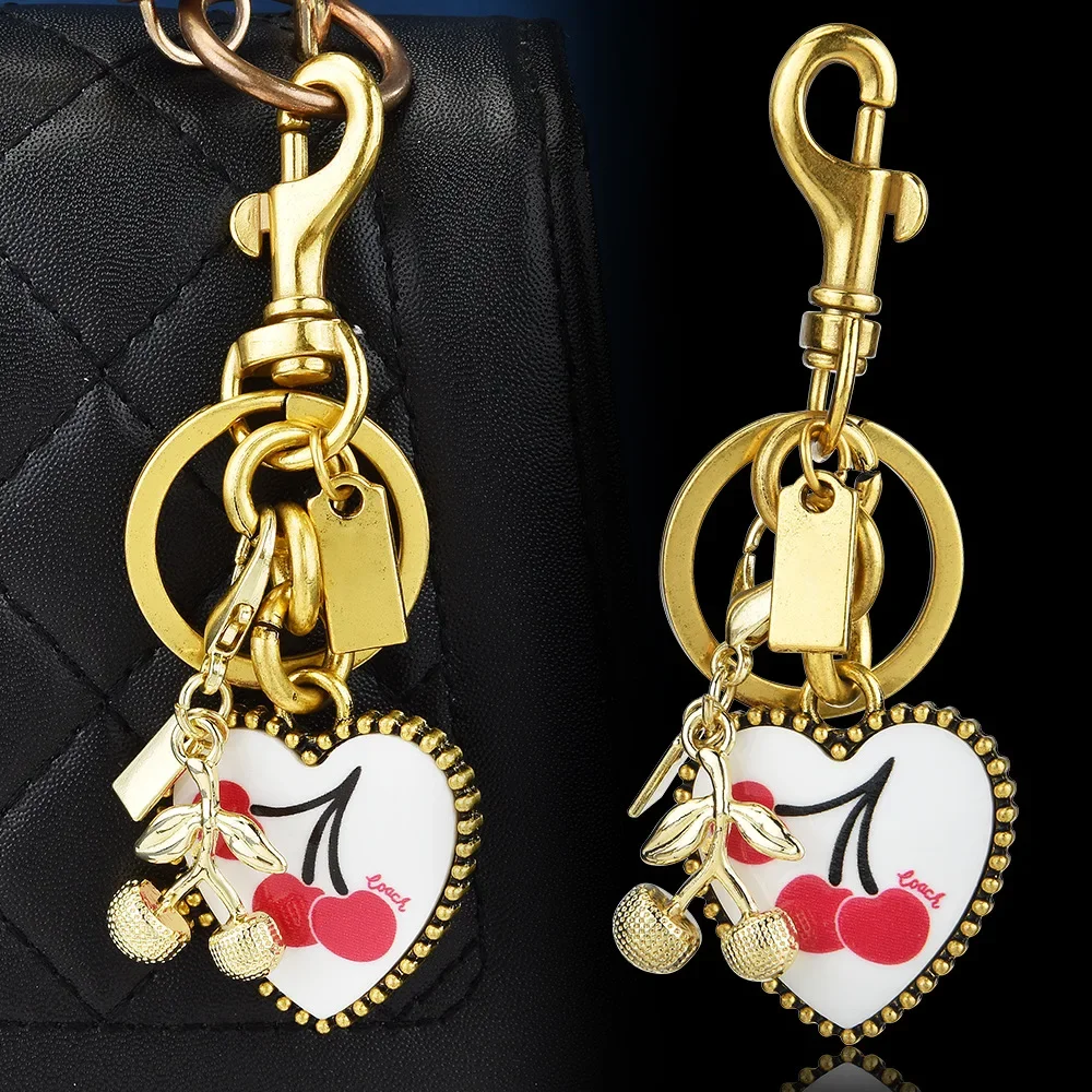 Heart-shaped cherry keychain, bag pendant, women's bag accessory, exquisite car pendant and accessory
Heart-shaped cherry keychain, bag pendant, women's bag accessory, exquisite car pendant and accessory