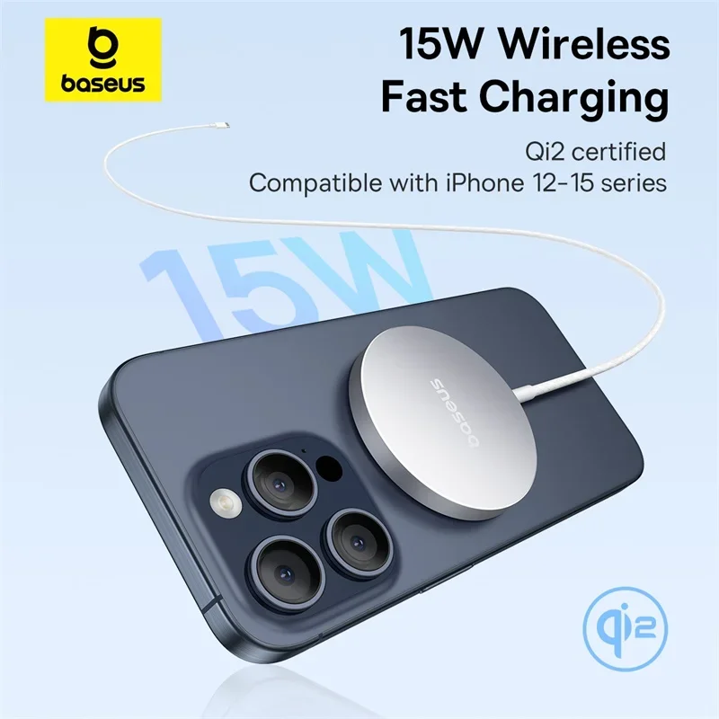 Baseus Qi2 15W Magnetic Wireless Charger Mini Fast Charging Phone Charger For iPhone 16 15 14 13 Pro Max
Baseus Qi2 15W Magnetic Wireless Charger Mini Fast Charging Phone Charger For iPhone 16 15 14 13 Pro Max