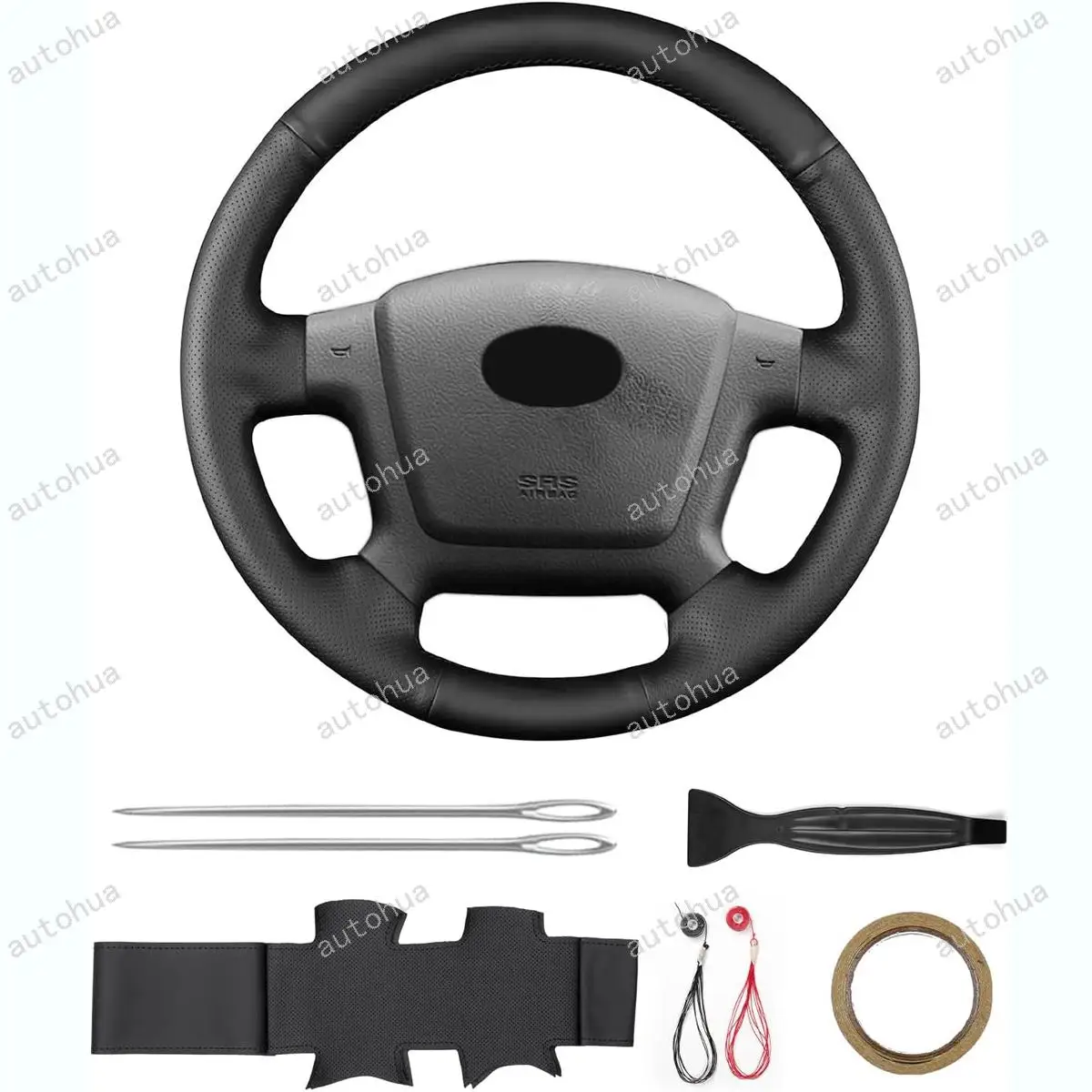 Hand-Stitched Steering Wheel Cover for Kia 2006 Spectra5/2006 Spectra/2005 Sorento/2003 Sorento Non-Slip Breathable Leather
Hand-Stitched Steering Wheel Cover for Kia 2006 Spectra5/2006 Spectra/2005 Sorento/2003 Sorento Non-Slip Breathable Leather