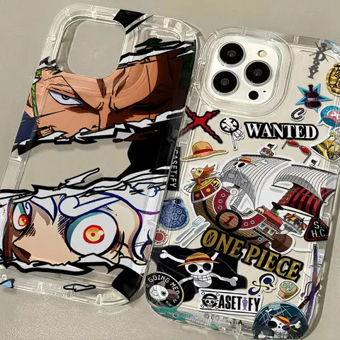 Anime O-One P-Pieces Clear Case for IPhone 16 15 14 13 12 11 Pro Max 14 15 7 8 Plus X XR XS Max SE2020 Airbag Shockproof Cover