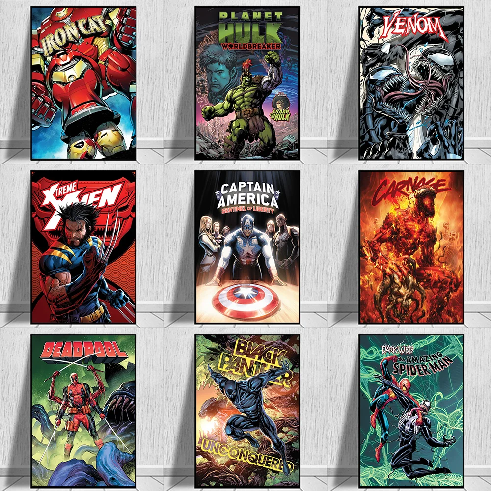 Marvel Comic Super Hero League Ironman Deadpool Batman Character Canvas Painting Wall Gift Posters Prints Bedroom Decor Pictures
Marvel Comic Super Hero League Ironman Deadpool Batman Character Canvas Painting Wall Gift Posters Prints Bedroom Decor Pictures