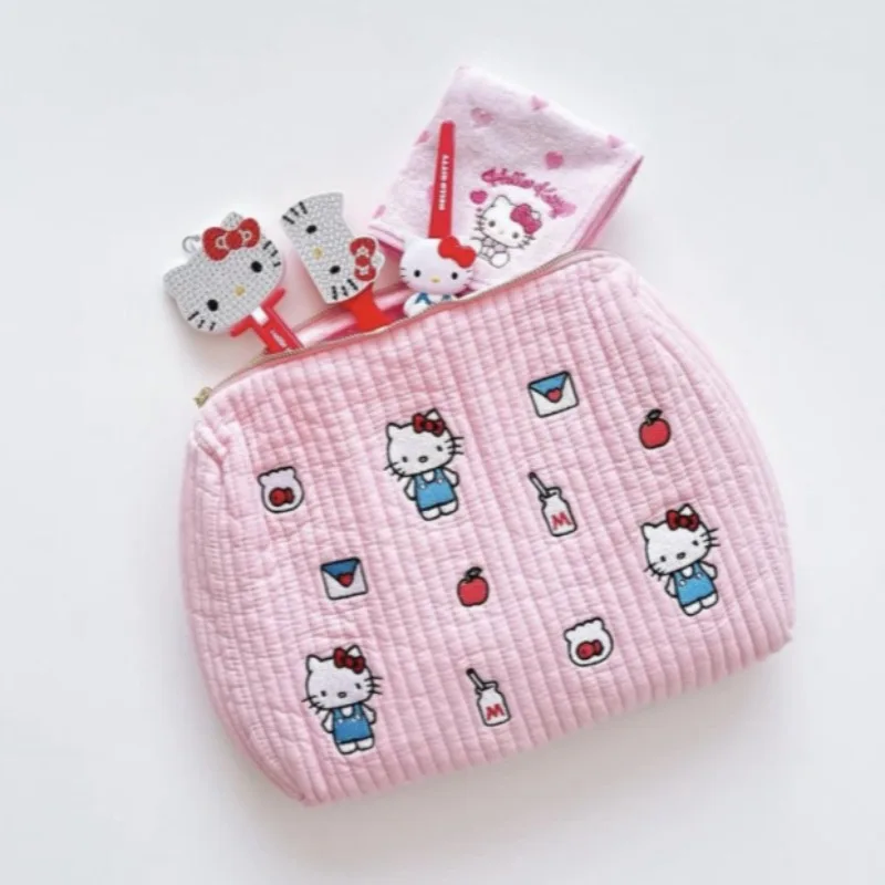 KT Cat Clutch Bag Cartoon Kawaii Character Embroidery Cosmetics Sanitary Napkins Coin CCD Camera Tissue Earphones Storage Bag
KT Cat Clutch Bag Cartoon Kawaii Character Embroidery Cosmetics Sanitary Napkins Coin CCD Camera Tissue Earphones Storage Bag