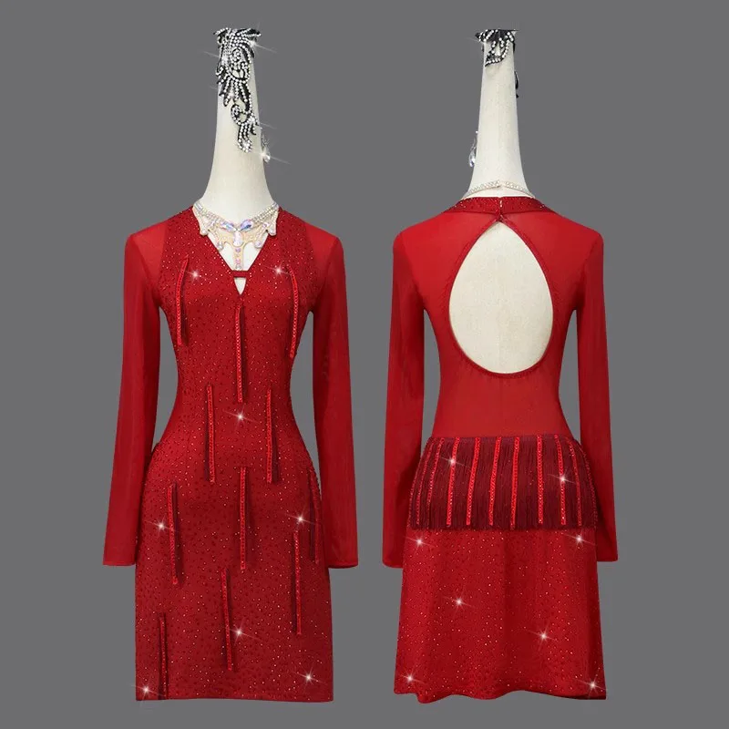 Professional Advanced Latin Dance Dress Ballroom for Women Outdoor Sexy Skirt Customize Party Clothes Free Shipping Female Wear
Professional Advanced Latin Dance Dress Ballroom for Women Outdoor Sexy Skirt Customize Party Clothes Free Shipping Female Wear