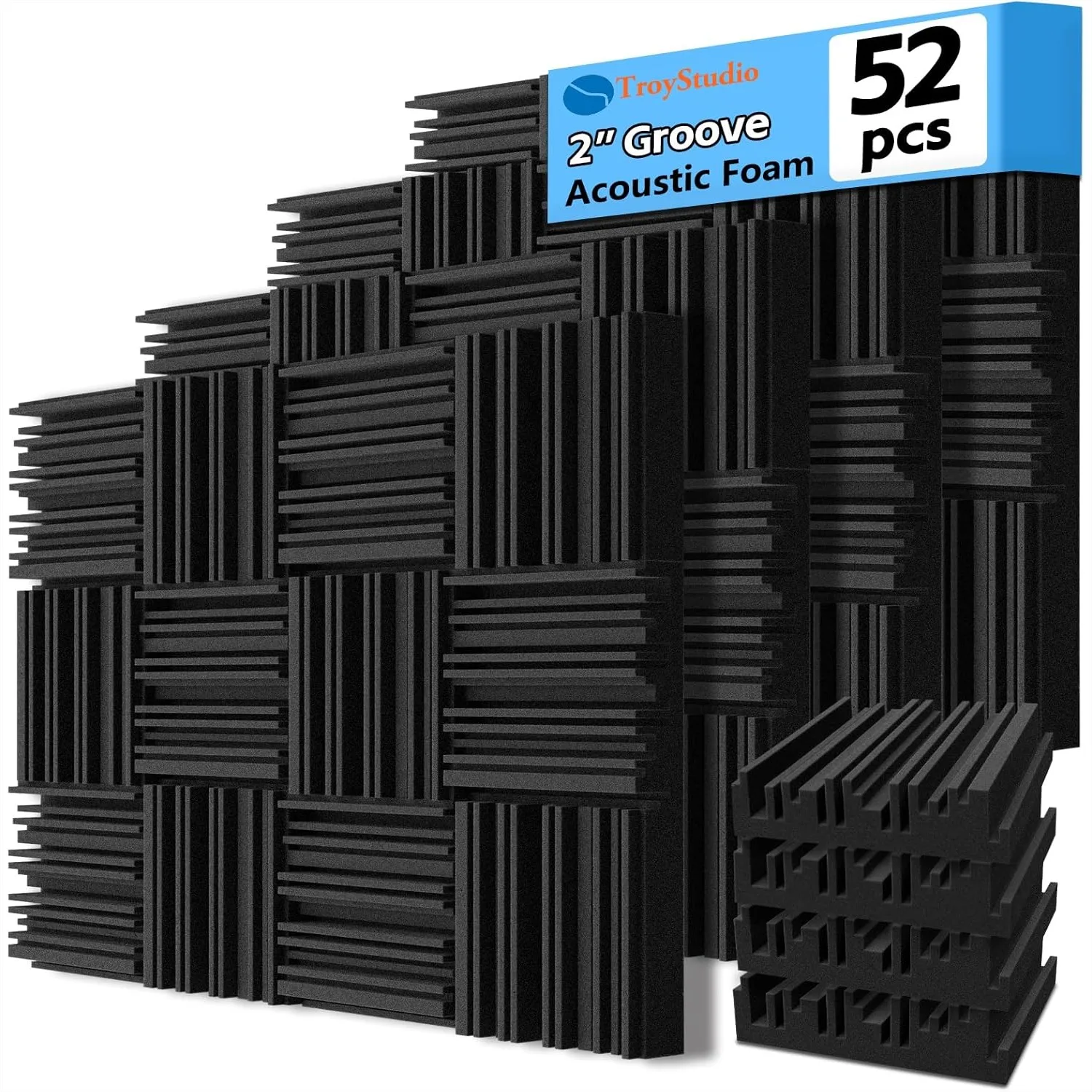 Acoustic Foam Panels 12x12x2 Inch 52 Pack, Sound Absorbing Tiles for Recording Studio Home Theater
Acoustic Foam Panels 12x12x2 Inch 52 Pack, Sound Absorbing Tiles for Recording Studio Home Theater
