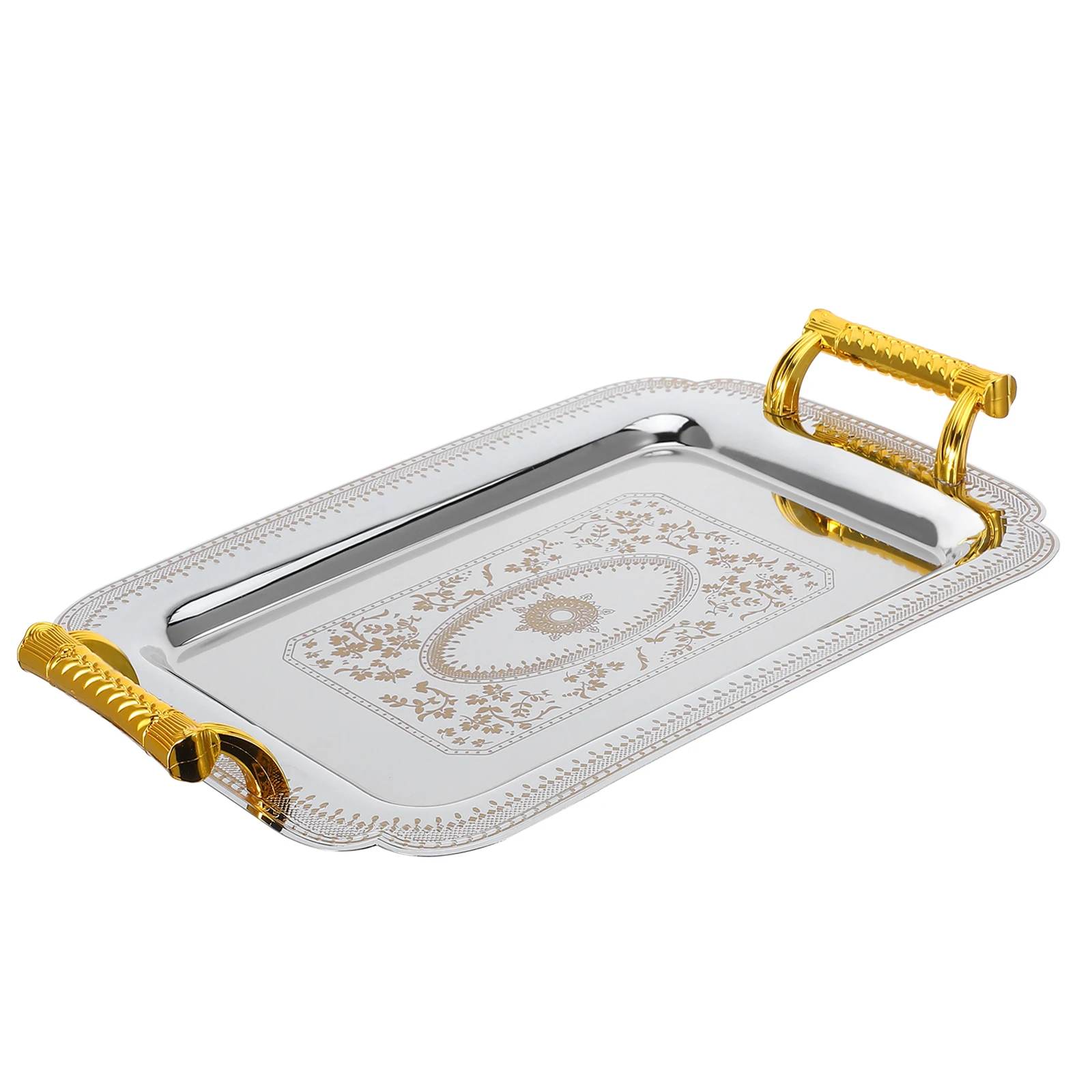 1pc 1 Piece Style Double Handle Tray 35x24.5CM Golden Retro Fruit Serving Kitchen Storage Tray Plate Kitchen Bar Accessories
1pc 1 Piece Style Double Handle Tray 35x24.5CM Golden Retro Fruit Serving Kitchen Storage Tray Plate Kitchen Bar Accessories