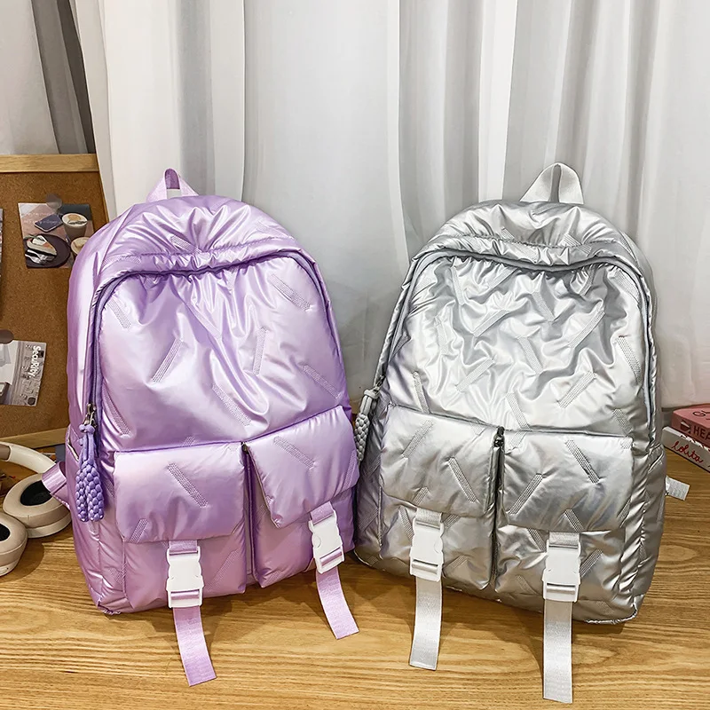 autumn winter pearl cotton women's Korean ins versatile large capacity backpack, high school student and student backpack
autumn winter pearl cotton women's Korean ins versatile large capacity backpack, high school student and student backpack