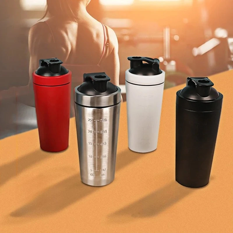 Портативная шейкерная колба из нержавеющей стали, чашка-шейкер для протеинового порошка, спортивная чашка, герметичная чашка-шейкер для фитнеса на открытом воздухе с весами 
Портативная шейкерная колба из нержавеющей стали, чашка-шейкер для протеинового порошка, спортивная чашка, герметичная чашка-шейкер для фитнеса на открытом воздухе с весами