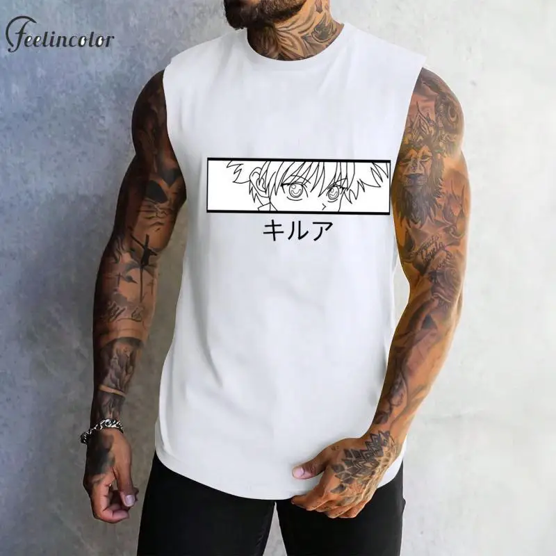 Japanese Anime Tank Tops for Men Killua Gon Graphic Sleeveless Shirts Sports Breathable White Vest Street Fashion Male Clothing
Japanese Anime Tank Tops for Men Killua Gon Graphic Sleeveless Shirts Sports Breathable White Vest Street Fashion Male Clothing