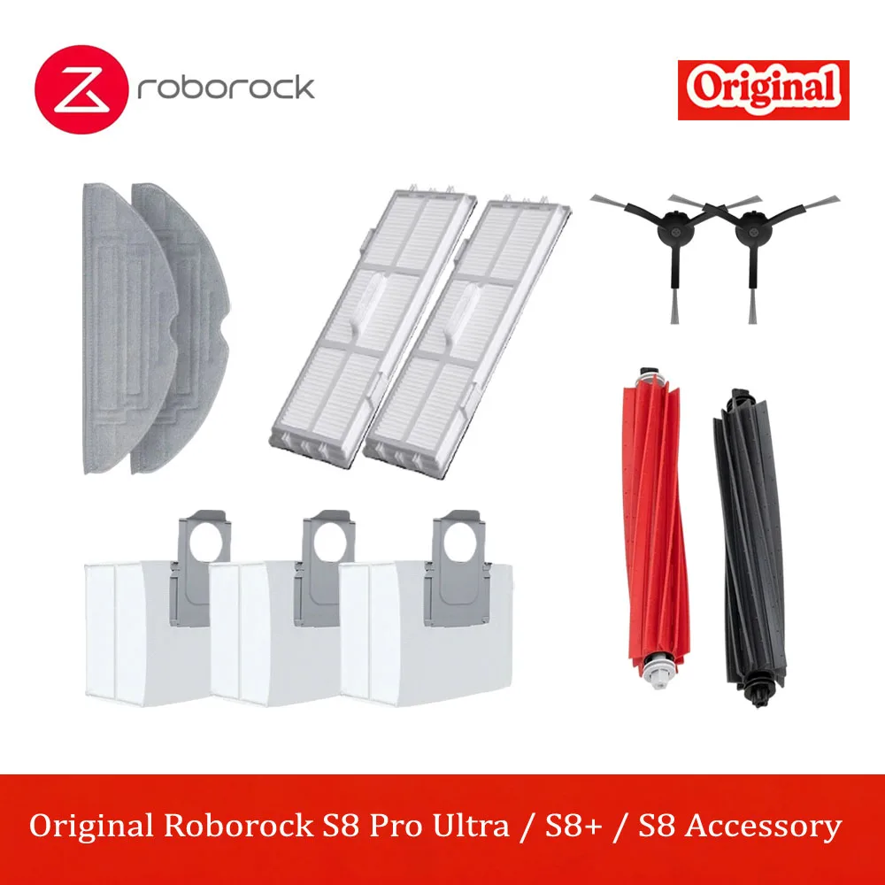 Original Roborock S8 Pro Ultra Accessories DuoRoller Brush Filter Mop Dust Bag Side Brush Of S8/S8+ Vacuum Cleaner Spare Parts
Original Roborock S8 Pro Ultra Accessories DuoRoller Brush Filter Mop Dust Bag Side Brush Of S8/S8+ Vacuum Cleaner Spare Parts