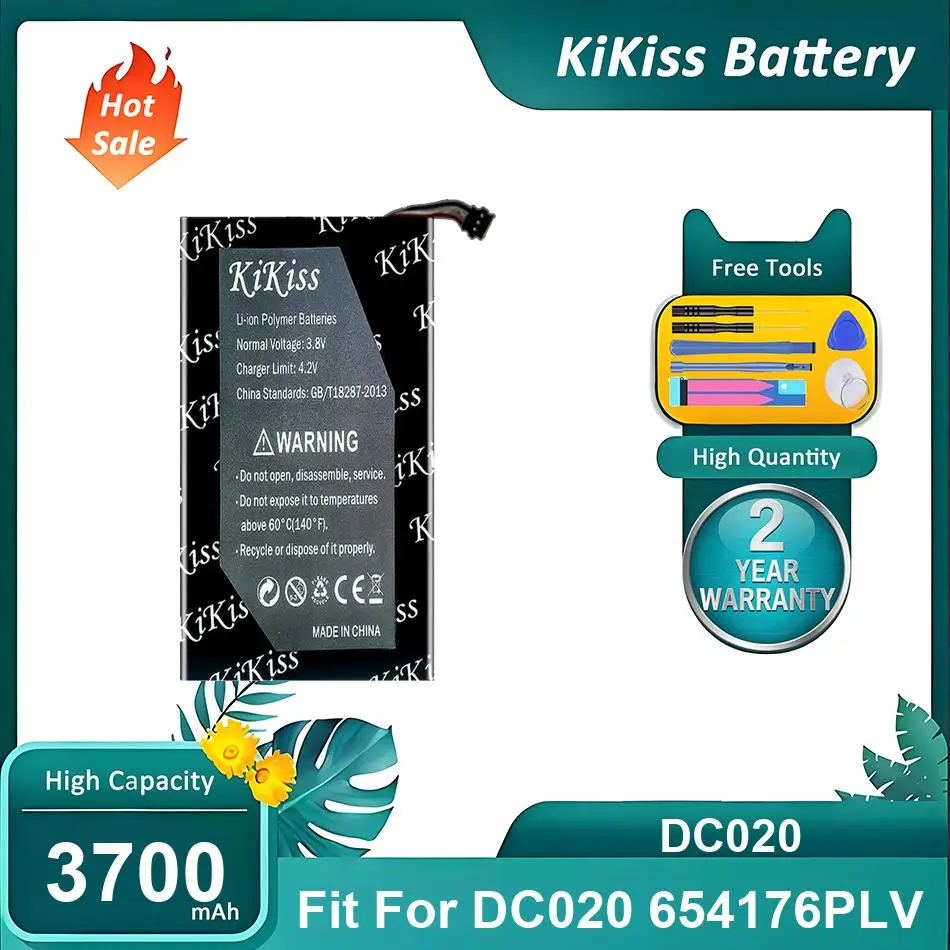 KiKiss Battery Fit For DC020 654176PLV,DC020,3700mAh
KiKiss Battery Fit For DC020 654176PLV,DC020,3700mAh