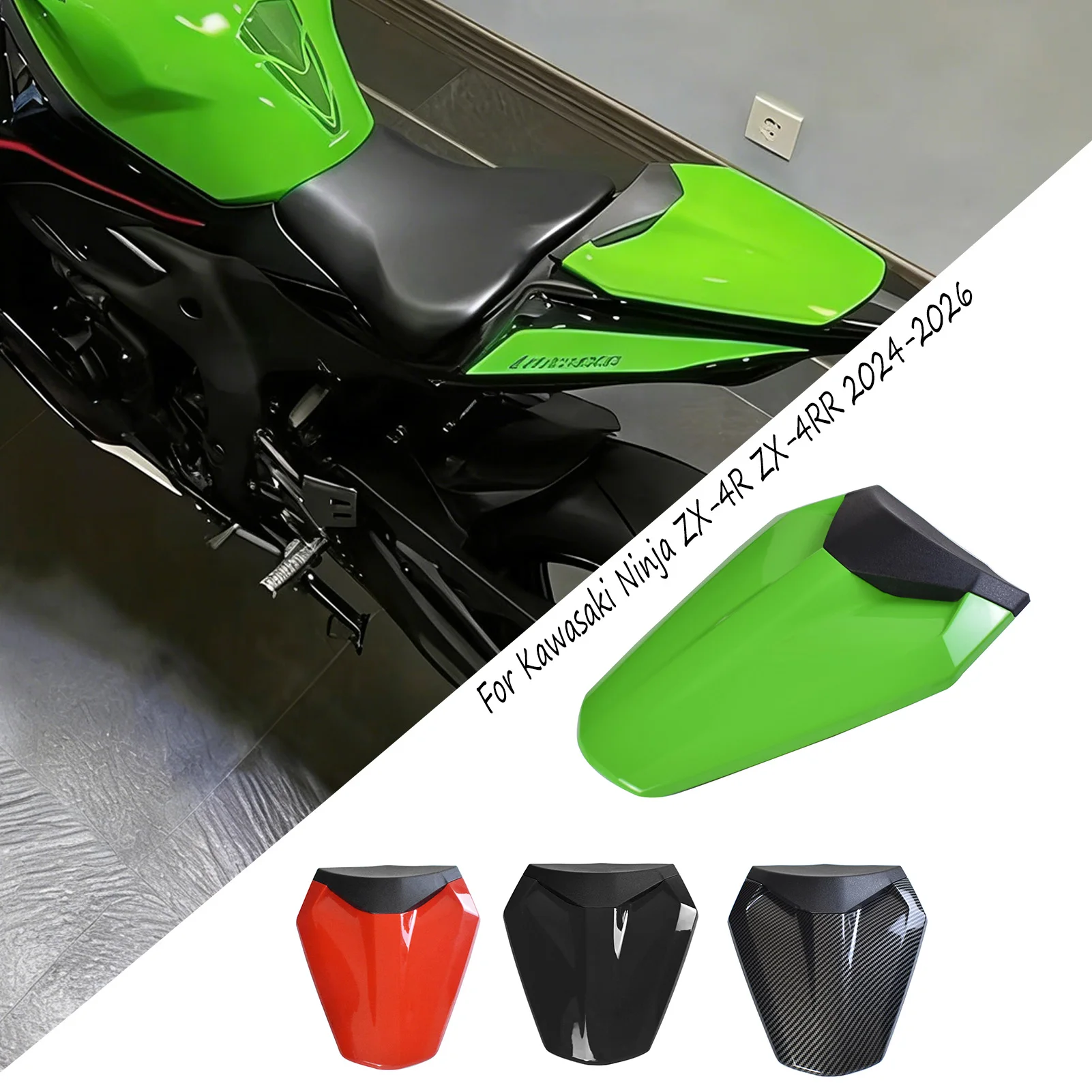 Задний кожух сиденья пассажира для мотоциклов Kawasaki Ninja ZX-4R ZX-4RR 2023-2026, крышка заднего сиденья, запчасти
Задний кожух сиденья пассажира для мотоциклов Kawasaki Ninja ZX-4R ZX-4RR 2023-2026, крышка заднего сиденья, запчасти