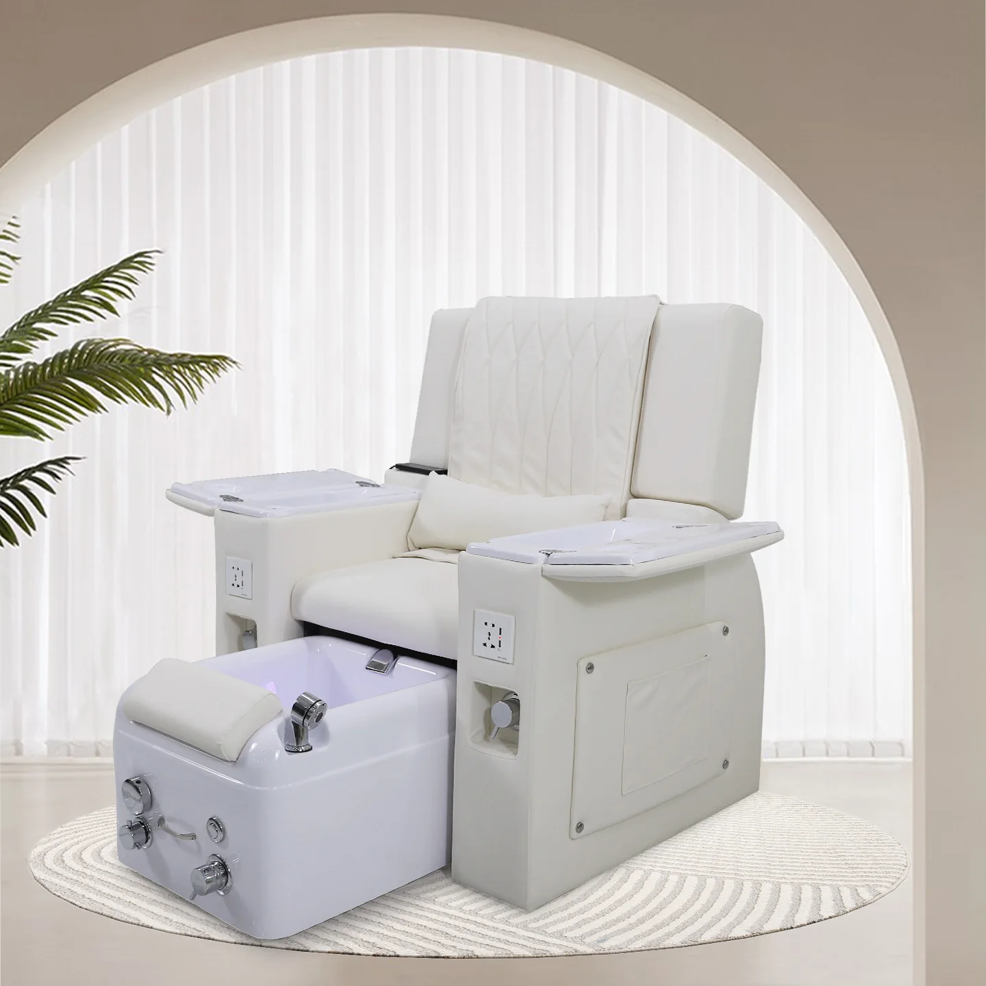 ##2026 Luxury Modern Stainless Steel 3 Motor Fixed Headrest Manicure Foot Spa Pedicure Chair for Professional Salon Nail Care
##2026 Luxury Modern Stainless Steel 3 Motor Fixed Headrest Manicure Foot Spa Pedicure Chair for Professional Salon Nail Care