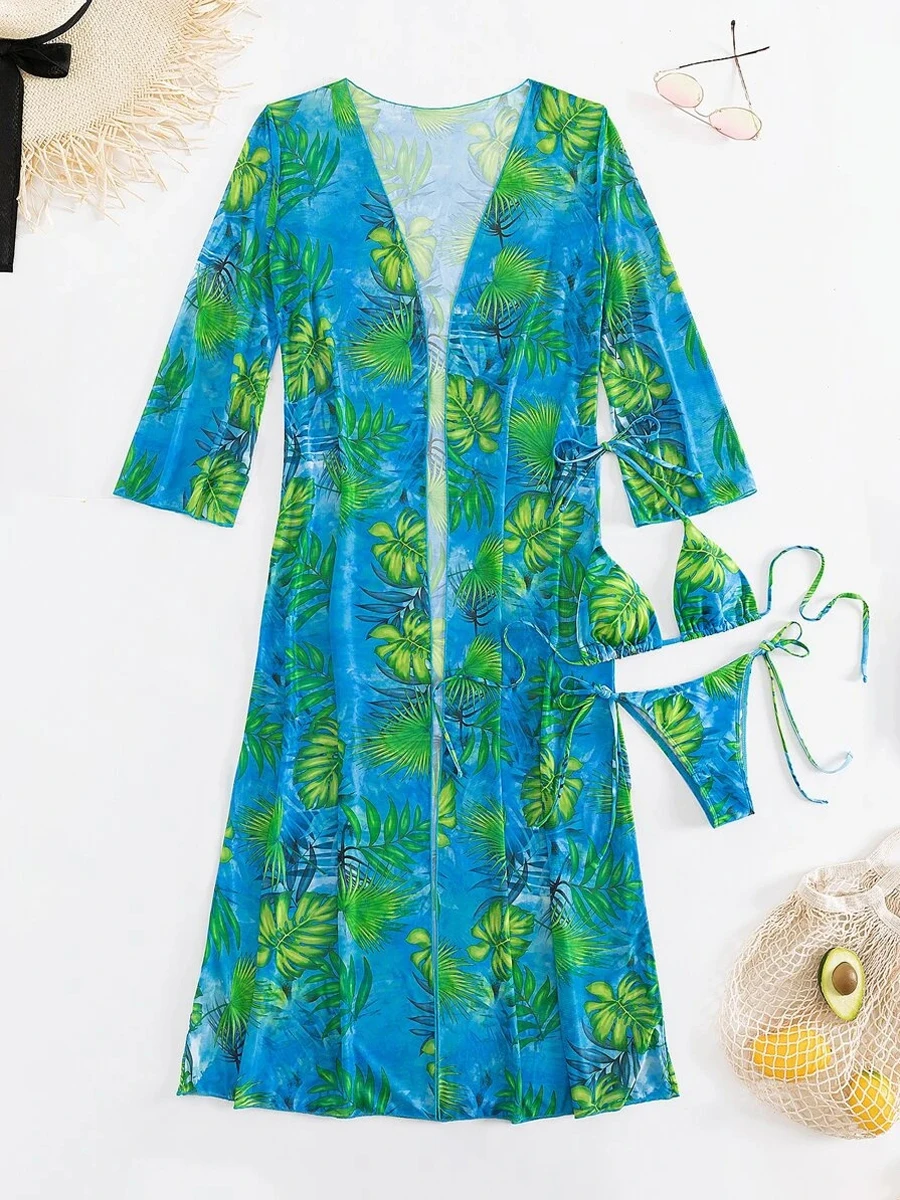 2023 Women Print Bikini & Long Sleeved Mesh Shawl Beach Wear Set Female Sexy Swimwear Summer Bathers Bathing Swimming Swim Suit
2023 Women Print Bikini & Long Sleeved Mesh Shawl Beach Wear Set Female Sexy Swimwear Summer Bathers Bathing Swimming Swim Suit