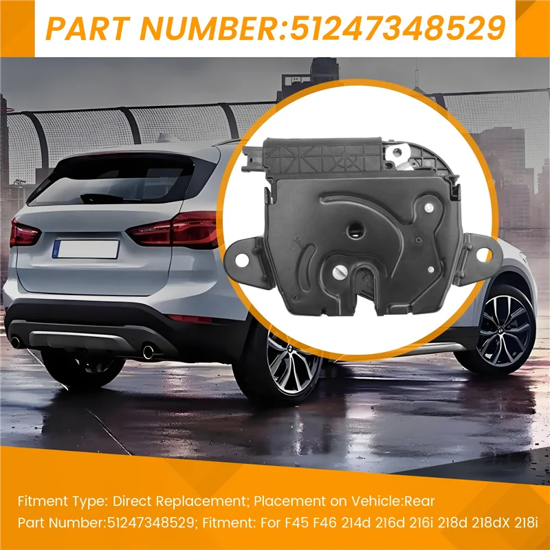 AUTO 51247348529 Car Trunk Lid Lock For BMW F45 F46 214D 216D 216I 218D 218Dx 218I
AUTO 51247348529 Car Trunk Lid Lock For BMW F45 F46 214D 216D 216I 218D 218Dx 218I