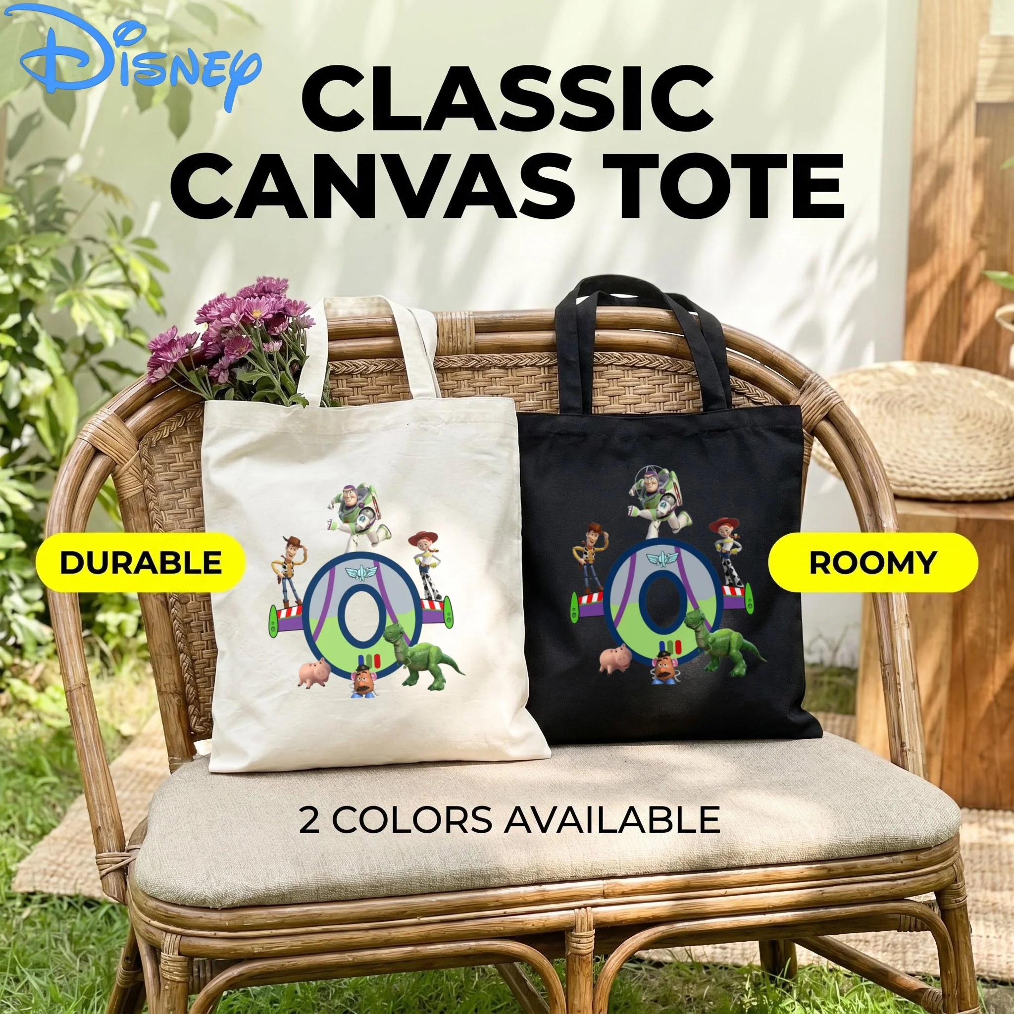 1PC Kawaii Disney Toy Story Canvas Shopping Bag, Group Characters Daily Handbag for Fans
1PC Kawaii Disney Toy Story Canvas Shopping Bag, Group Characters Daily Handbag for Fans