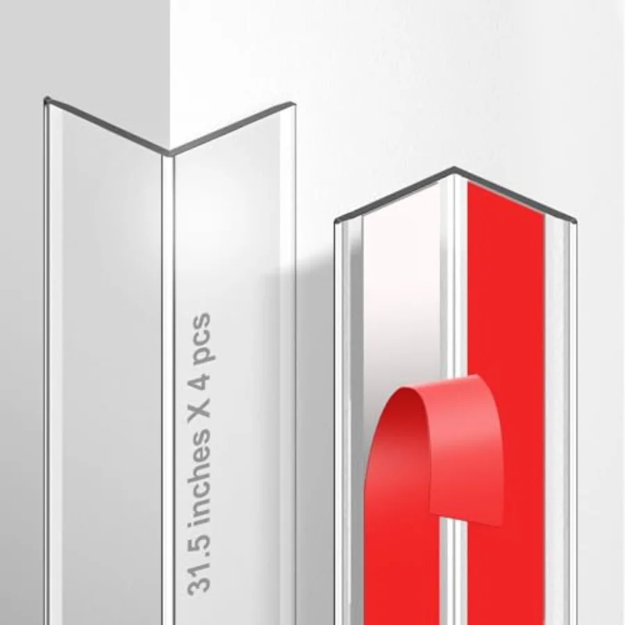 4 Pack Wall Corner Protector 31.5'', Self Adhesive Corner Protectors for Walls, Easy to Install Edge Guard Strip for Furniture
4 Pack Wall Corner Protector 31.5'', Self Adhesive Corner Protectors for Walls, Easy to Install Edge Guard Strip for Furniture