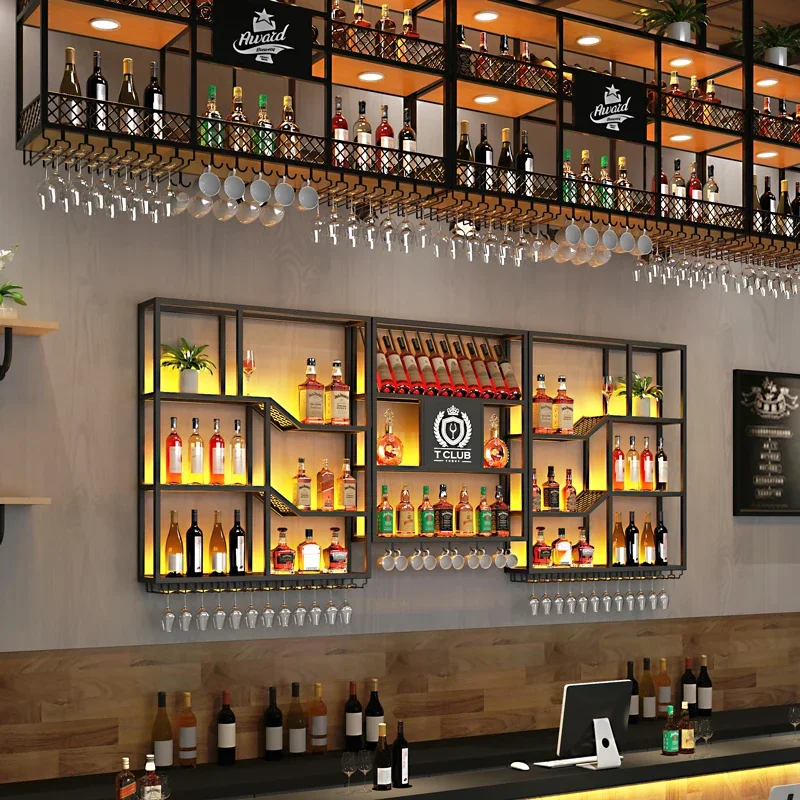 Hanging Salon Bar Wine Cabinets Liquor Wall Mounted Holder Bottle Wine Rack Club Metal Cellar Armario Para Vinos Hotel Furniture
Hanging Salon Bar Wine Cabinets Liquor Wall Mounted Holder Bottle Wine Rack Club Metal Cellar Armario Para Vinos Hotel Furniture