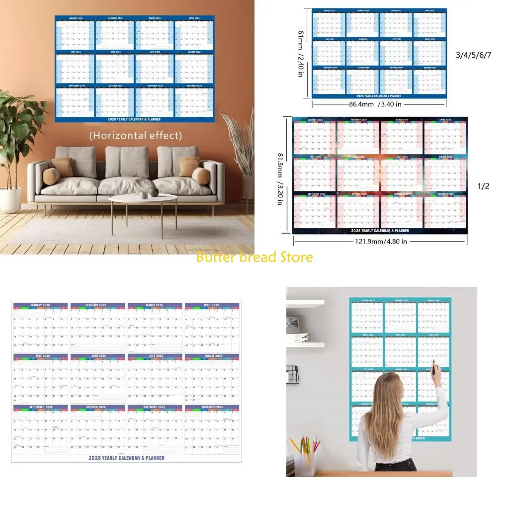 W89C 2026 Wall Planner For Office School Safe Inks Printing Premium Recycled Paper
W89C 2026 Wall Planner For Office School Safe Inks Printing Premium Recycled Paper