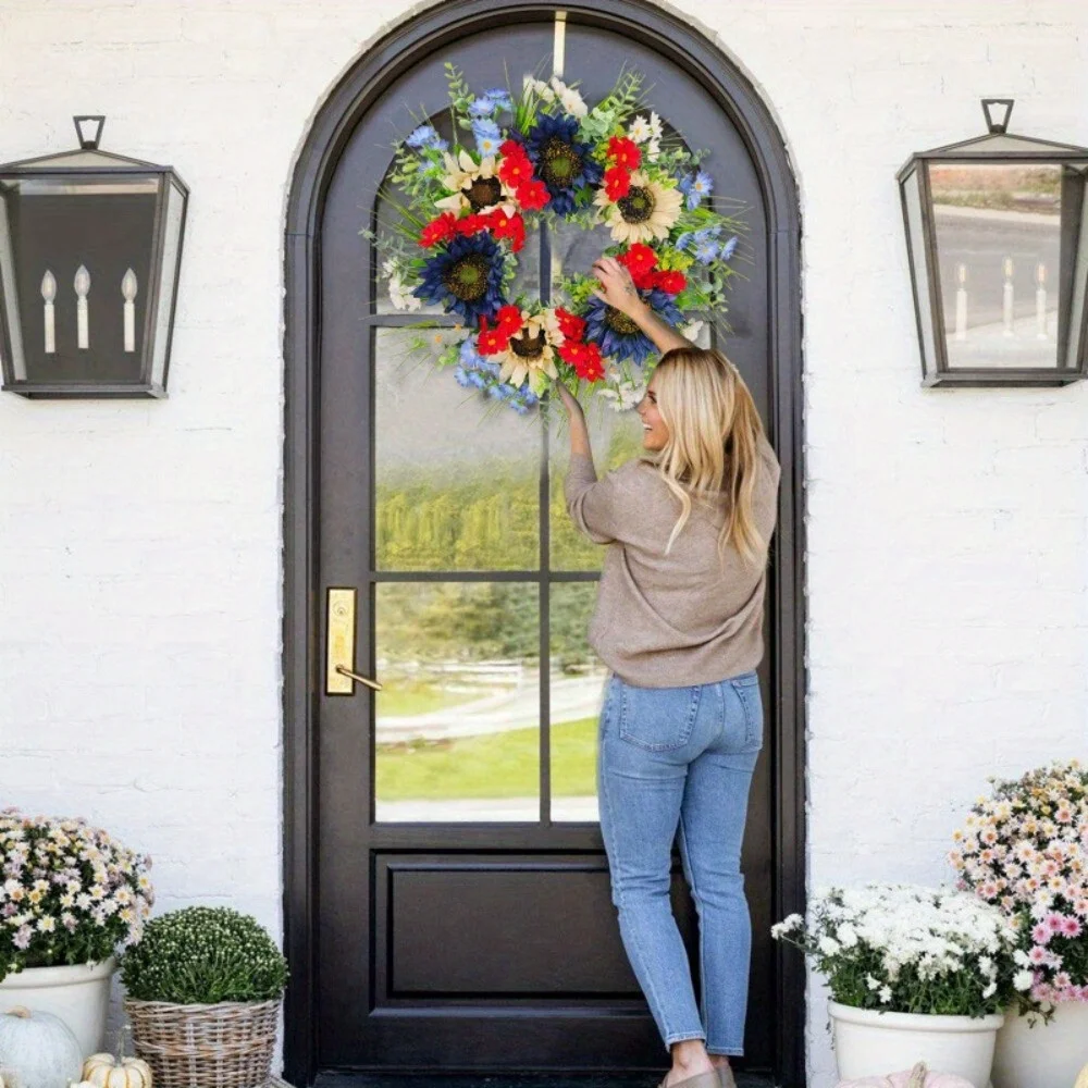 18.9 Inch Patriotic American Wreath Red White and Blue Wreath Memorial Day Garland Decoration 4Th of July Wreaths for
18.9 Inch Patriotic American Wreath Red White and Blue Wreath Memorial Day Garland Decoration 4Th of July Wreaths for