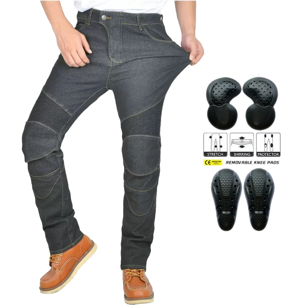 New Motorcycle Black Rider Racing Pants Men All Seasons Straight Elastic Denim Motorcycle Anti-fal Level 2 Gears Riding Jeans
New Motorcycle Black Rider Racing Pants Men All Seasons Straight Elastic Denim Motorcycle Anti-fal Level 2 Gears Riding Jeans