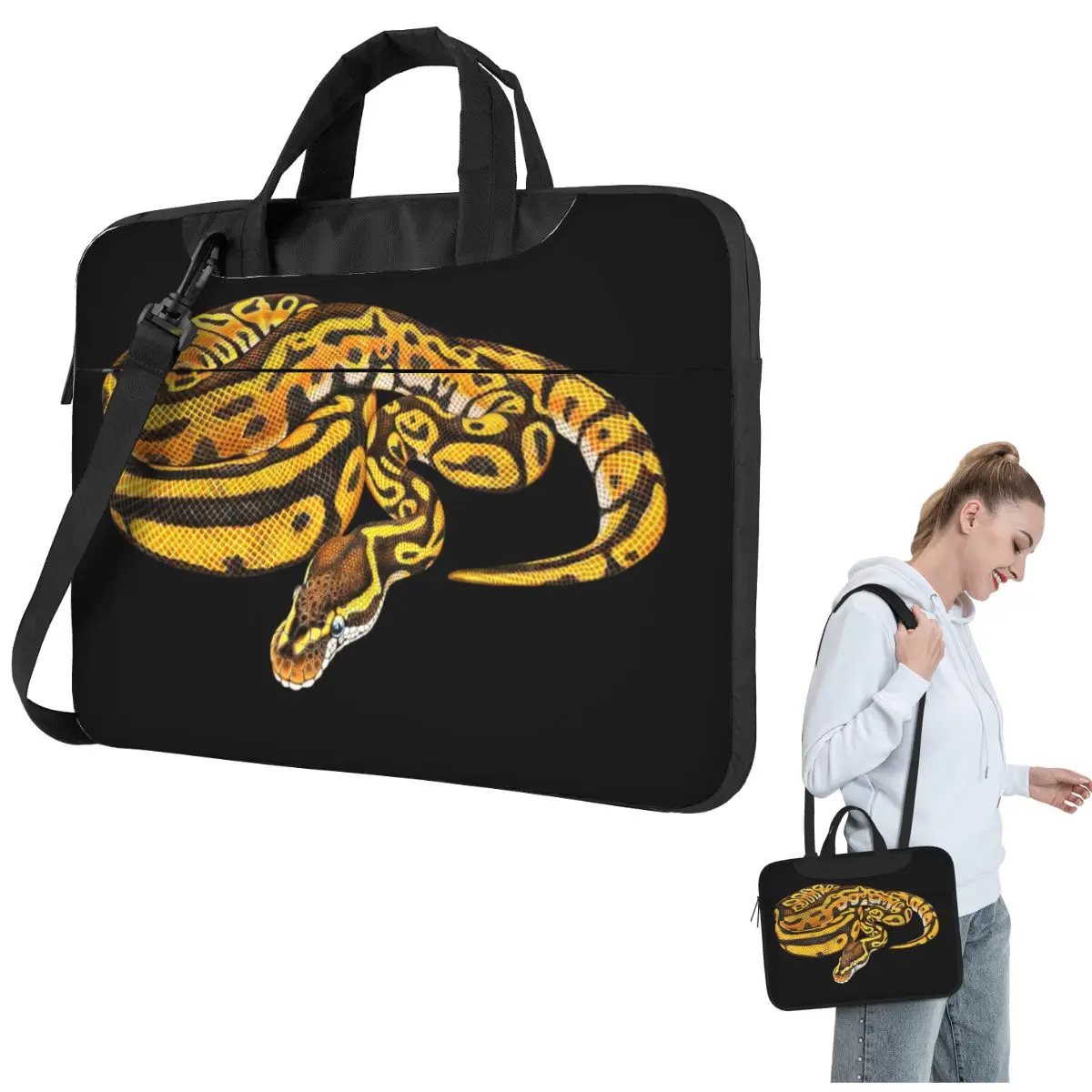 Сумка для ноутбука Ball Python Snake, противоударный чехол, сумка для компьютера 13, 14, 15,6 дюймов, сумка через плечо для ноутбука Macbook Pro Air
Сумка для ноутбука Ball Python Snake, противоударный чехол, сумка для компьютера 13, 14, 15,6 дюймов, сумка через плечо для ноутбука Macbook Pro Air