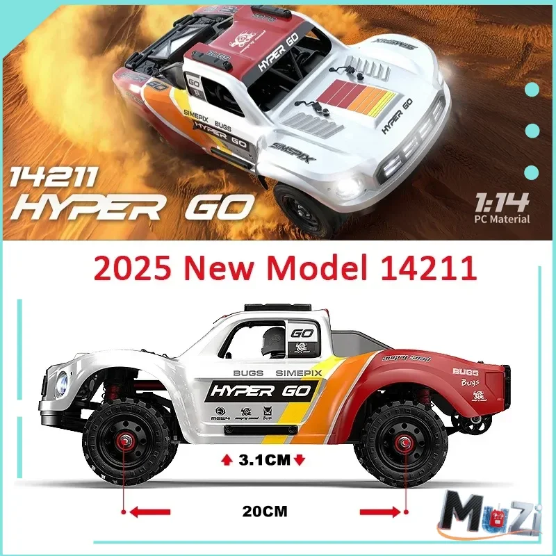 MJX Hyper Go 14211 Brushless RC Car Toy 1/14 full-scale desert car four-wheel drive high-speed off-road vehicle toy
MJX Hyper Go 14211 Brushless RC Car Toy 1/14 full-scale desert car four-wheel drive high-speed off-road vehicle toy