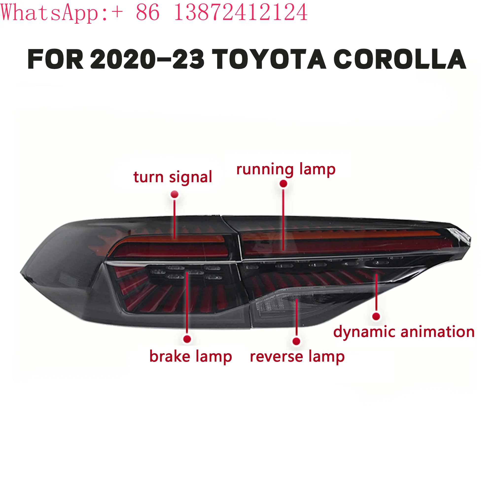 DK Motion Auto Modified Rear Light LEDTail Lamp for Toyota Euro Corolla 2020-2023 Led Tail Lights Assembly
DK Motion Auto Modified Rear Light LEDTail Lamp for Toyota Euro Corolla 2020-2023 Led Tail Lights Assembly