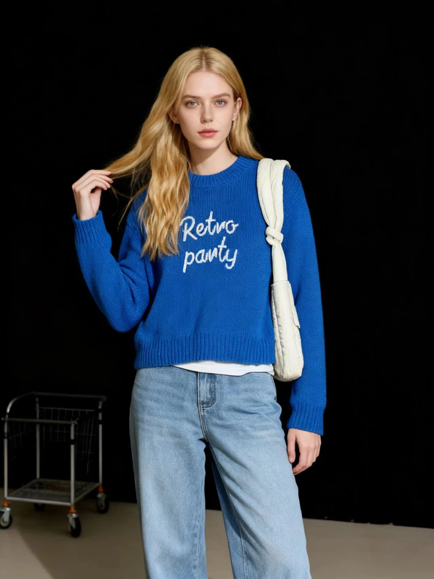 HUAAPPUW Women's Knitted Sweater round Ne Loose Fit Letter Embroidery Blue Soft Acrylic Polyester Nylon Blend Winter New Ar...
HUAAPPUW Women's Knitted Sweater round Ne Loose Fit Letter Embroidery Blue Soft Acrylic Polyester Nylon Blend Winter New Ar...