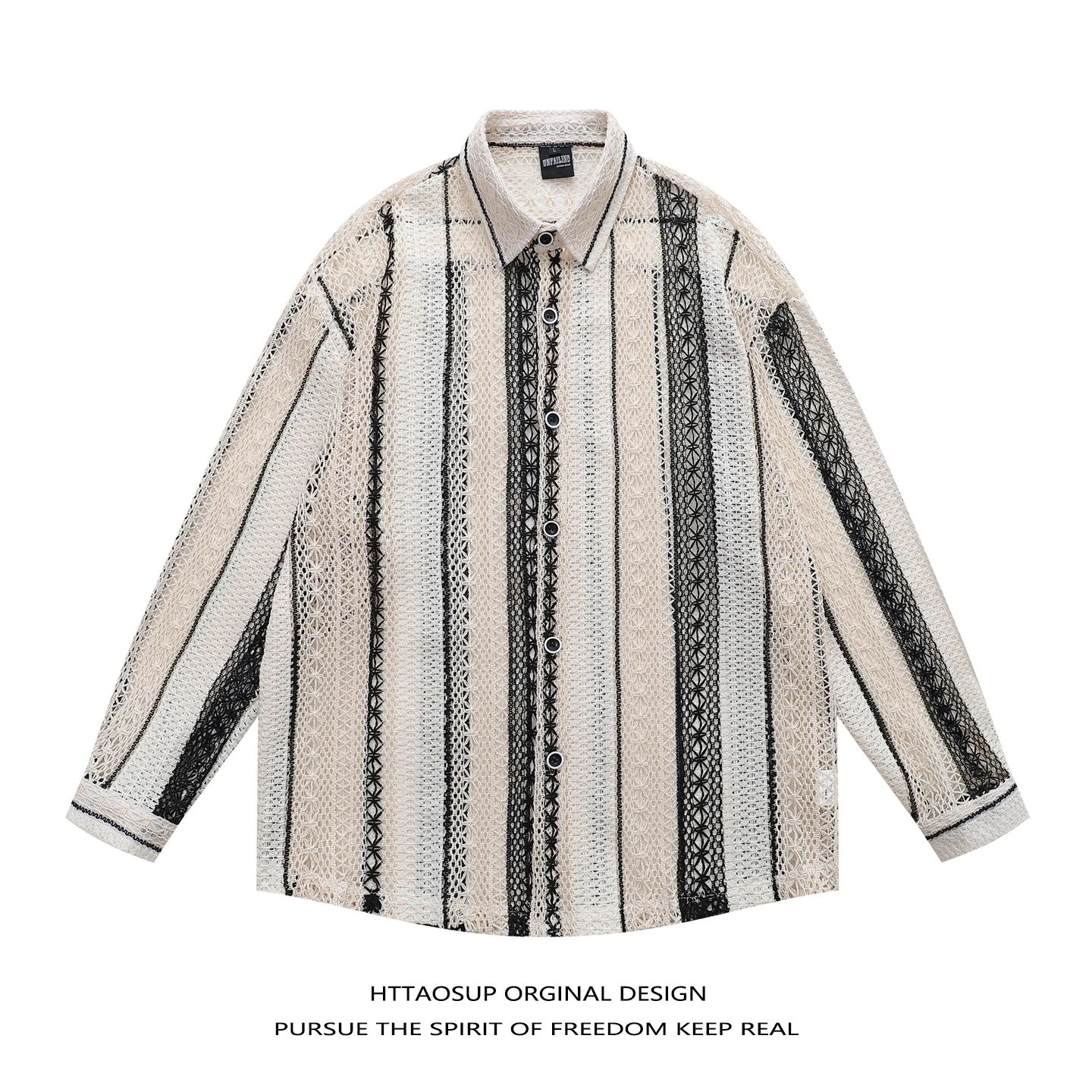 HTTAOSUP Bohemian Ethnic Style Long Sleeve Shirt Men's Retro Color Block Texture Stripe Pattern Knitted Loose Fit Button up
HTTAOSUP Bohemian Ethnic Style Long Sleeve Shirt Men's Retro Color Block Texture Stripe Pattern Knitted Loose Fit Button up