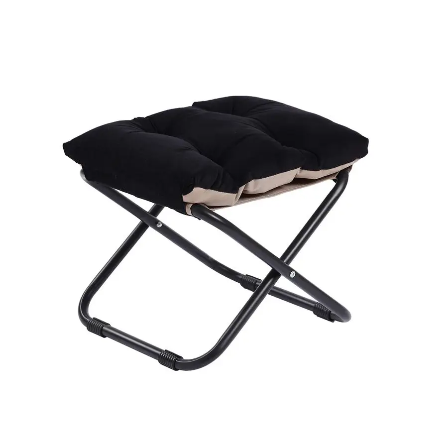 Folding Upholstered Footrest Stool with Straight amp Square Shape, Black
Folding Upholstered Footrest Stool with Straight amp Square Shape, Black