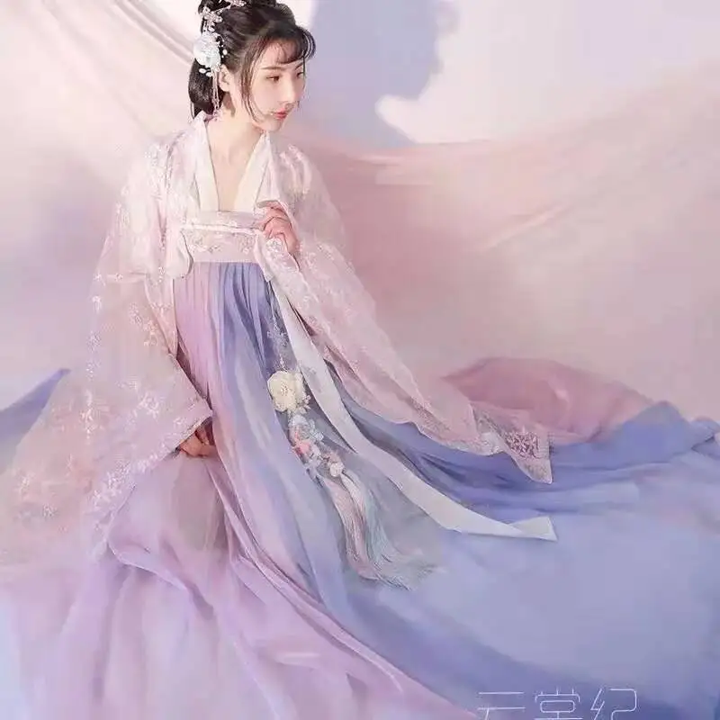 Hanfu Female Chinese Style Ancient Costume Fairy Elegant Skirt Waist Super Fairy Retro Stage Performance Clothing Ancient
Hanfu Female Chinese Style Ancient Costume Fairy Elegant Skirt Waist Super Fairy Retro Stage Performance Clothing Ancient