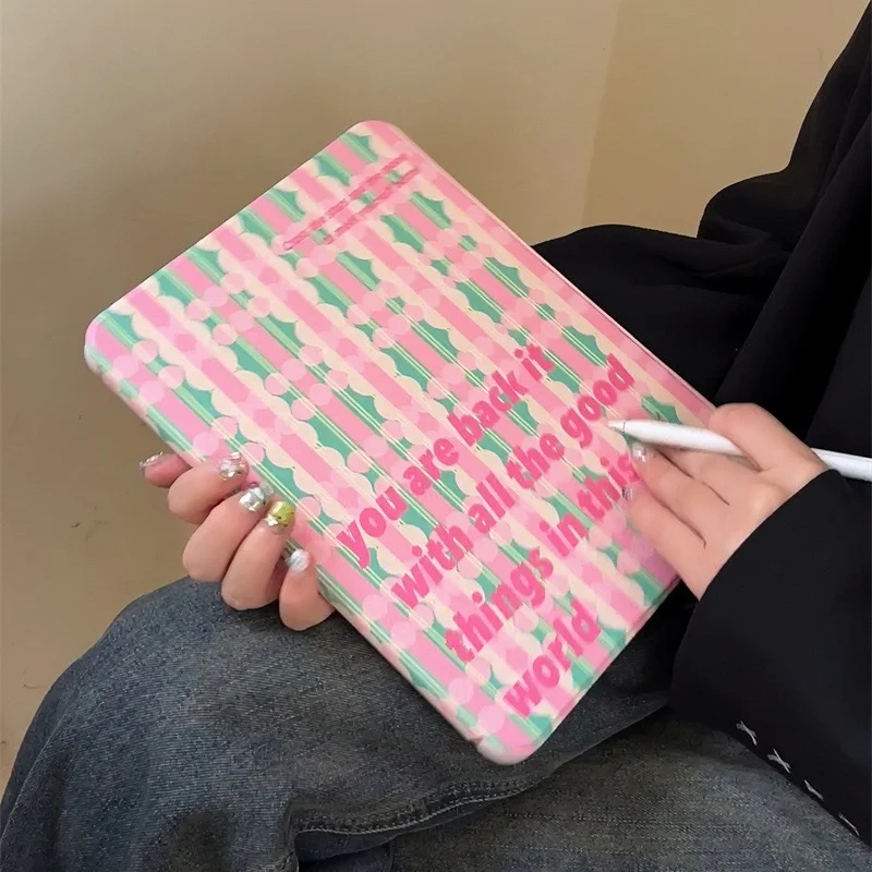 Simple Pink Green Grid Rotating with Pen, Suitable for 11Inch iPad, 12.9, 9th, Air 3 Pro 10.5, Air 5th, 4th, Mini 6, 10.9, 10th
Simple Pink Green Grid Rotating with Pen, Suitable for 11Inch iPad, 12.9, 9th, Air 3 Pro 10.5, Air 5th, 4th, Mini 6, 10.9, 10th