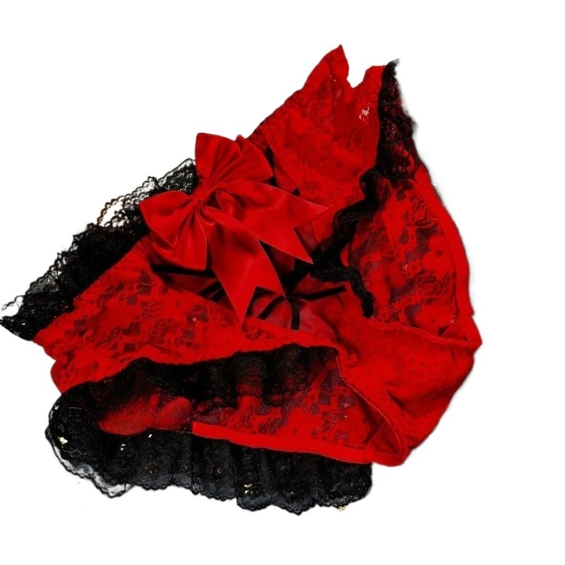 Large Size Lace Underwear New Pure Desire Bow Sexy Slightly Transparent Fat MM 95KG Medium and High Waist Triangle Personality
Large Size Lace Underwear New Pure Desire Bow Sexy Slightly Transparent Fat MM 95KG Medium and High Waist Triangle Personality