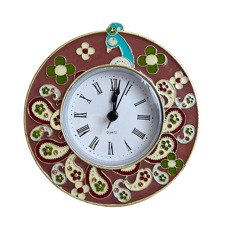 Enamel color round small table clock Sales office Desktop desktop clock ornament Model room Standing clock
Enamel color round small table clock Sales office Desktop desktop clock ornament Model room Standing clock